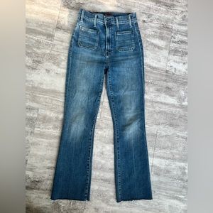 MOTHER Hustler Ankle Fray Patch Pocket size 24